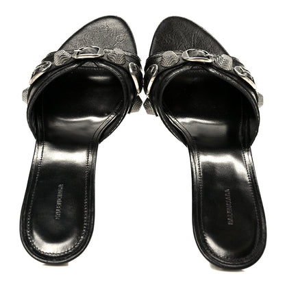 Balenciaga Agneau Arena Cagole 50mm Slide Sandals 38 Black 2 of 9