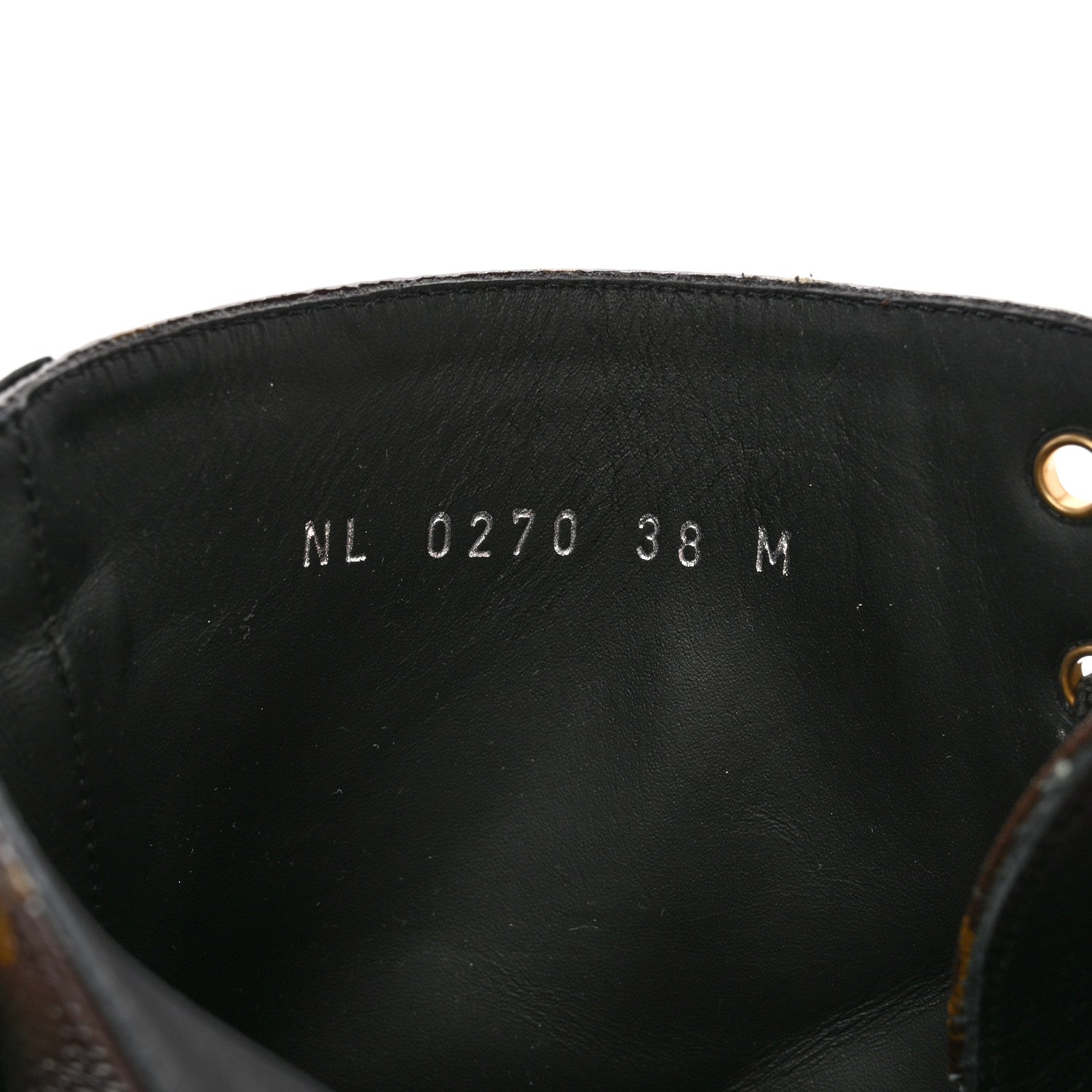 Louis Vuitton Calfskin Monogram Wonderland Flat Ranger Boots 38 Black 8 of 11