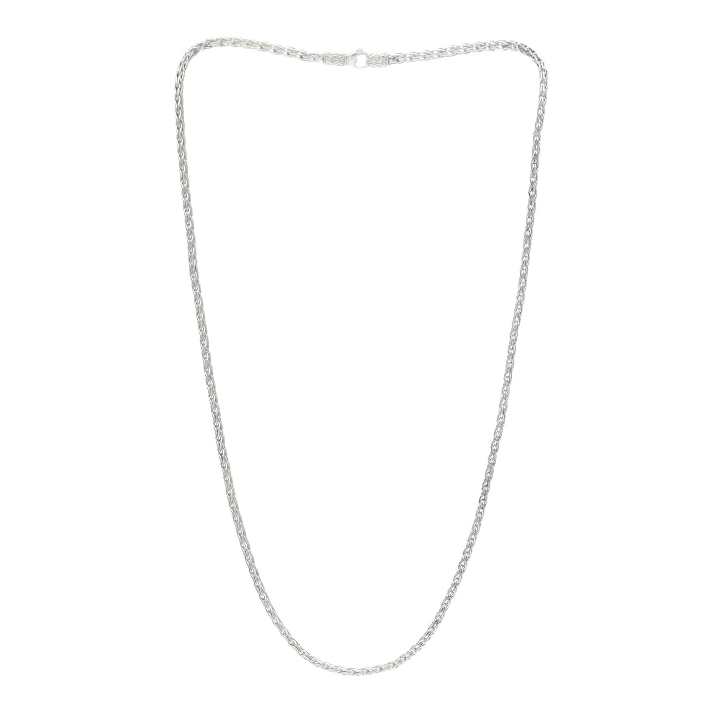 Sterling Silver 3.5mm Wheat Chain Necklace 20"