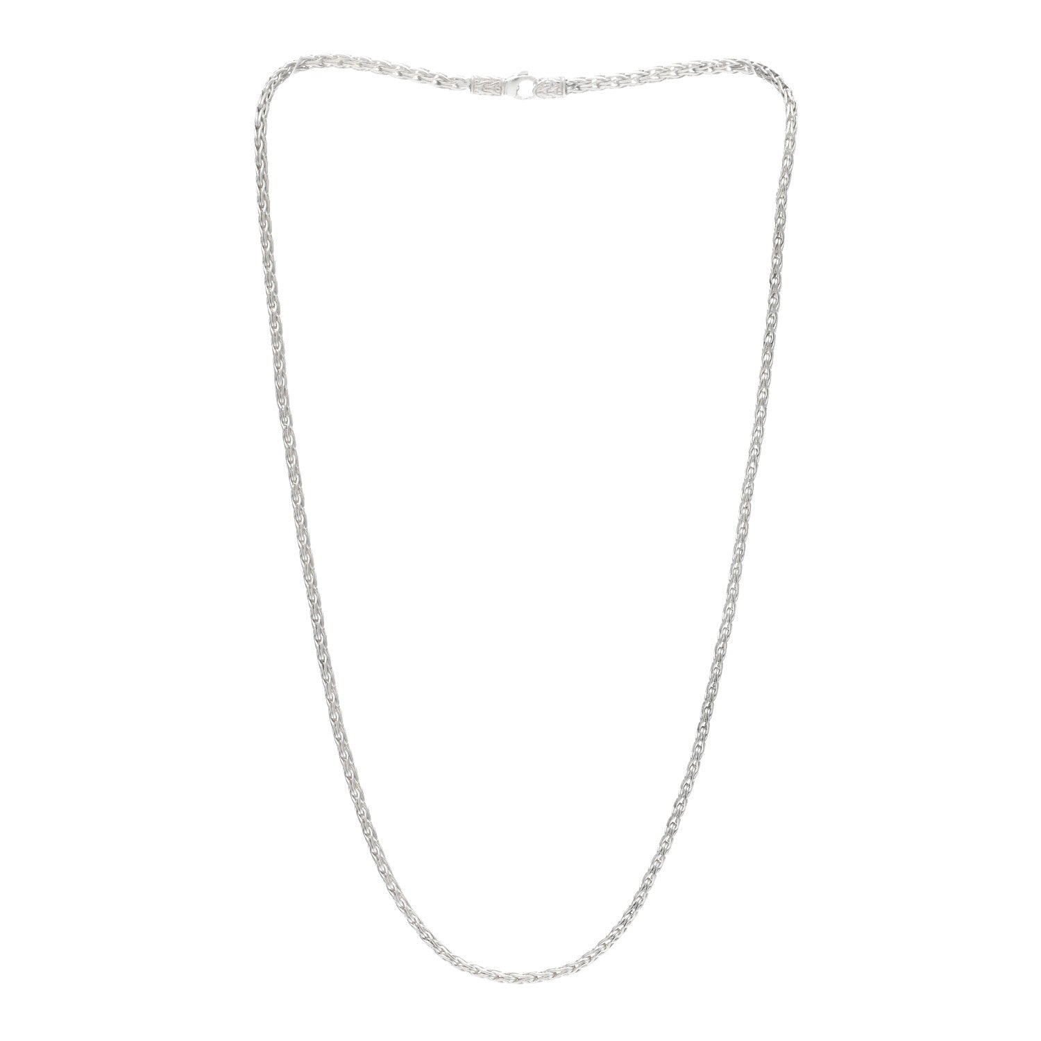 John Hardy Sterling Silver 3.5mm Wheat Chain Necklace 20" 2 of 4