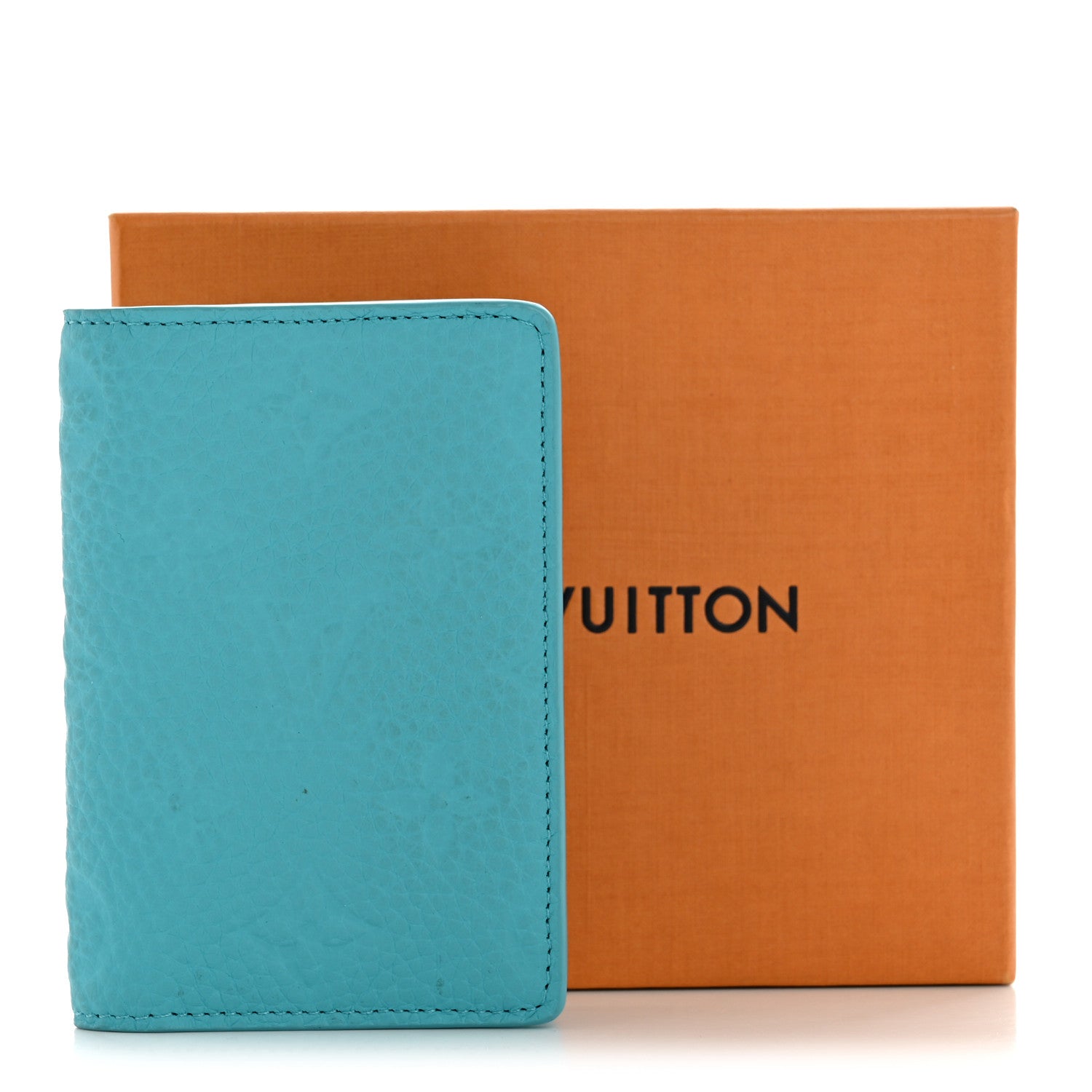 Louis Vuitton Taurillon Monogram Pocket Organizer Turquoise 8 of 8