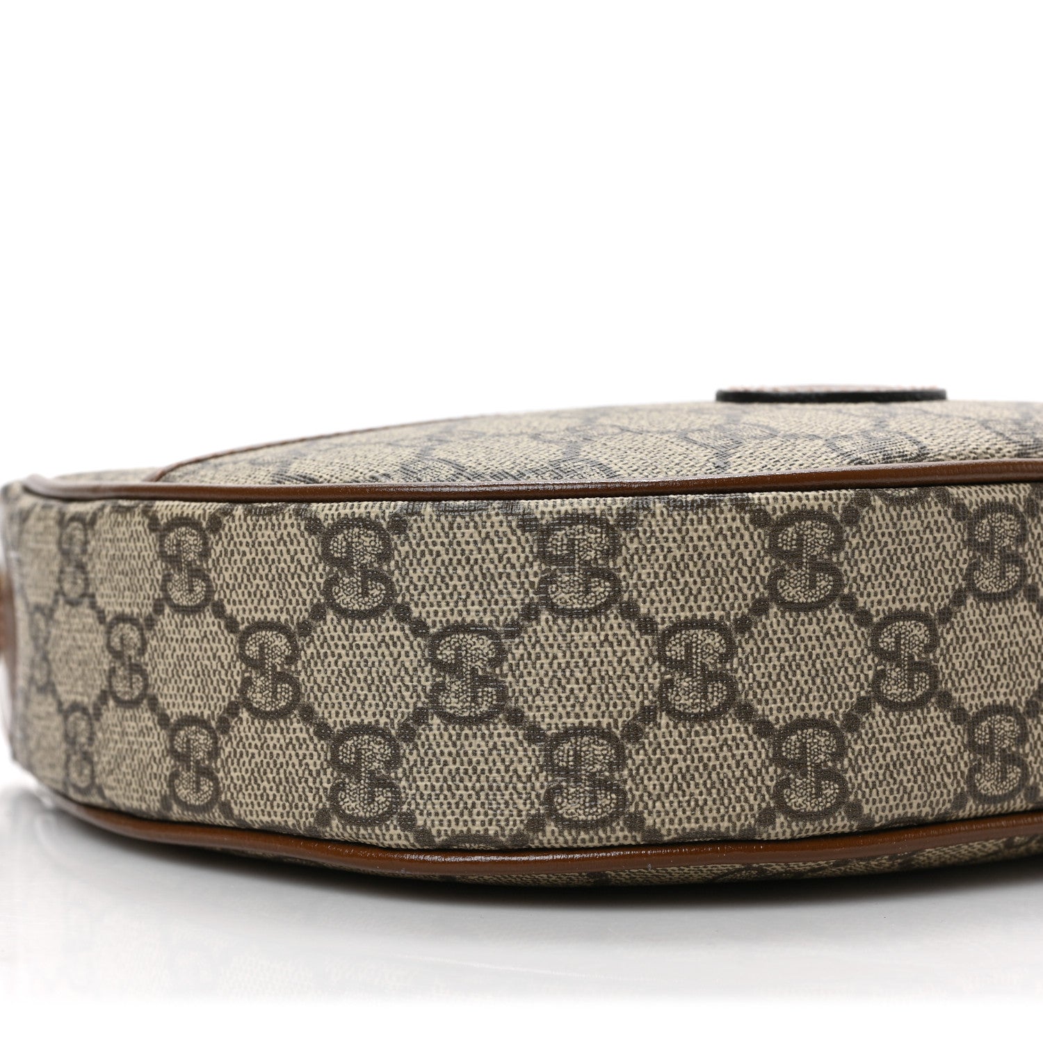 Gucci GG Supreme Monogram Azalea Calfskin Mini Retro Interlocking G Half Moon Bag Beige Ebony Brown Sugar 7 of 8