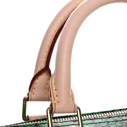 Louis Vuitton Monogram Kusama Town Speedy 30 Green 7 of 8