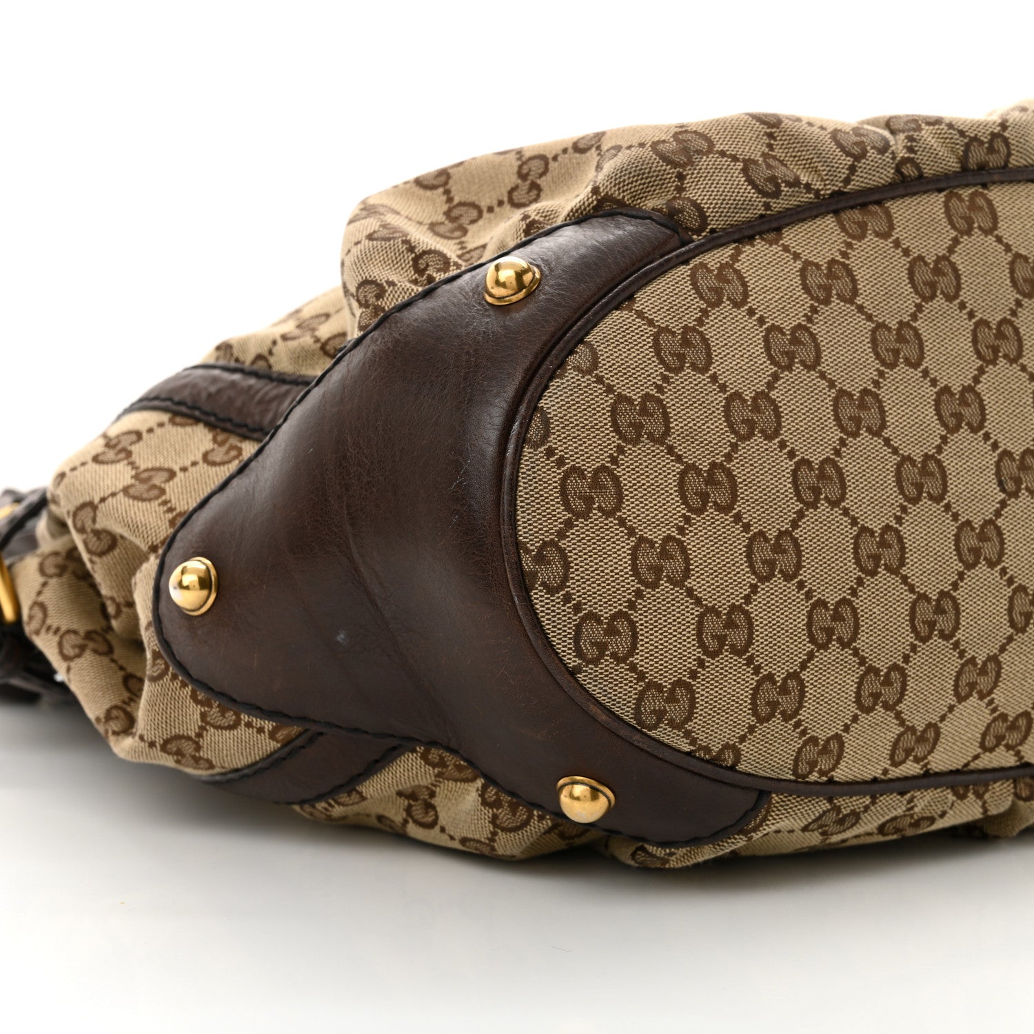 Gucci Monogram Medium Jockey Tote Dark Brown 9 of 14