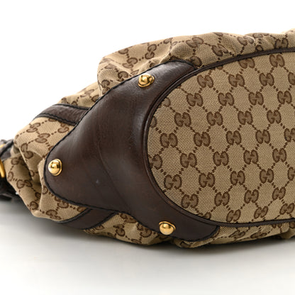 Gucci Monogram Medium Jockey Tote Dark Brown 9 of 14
