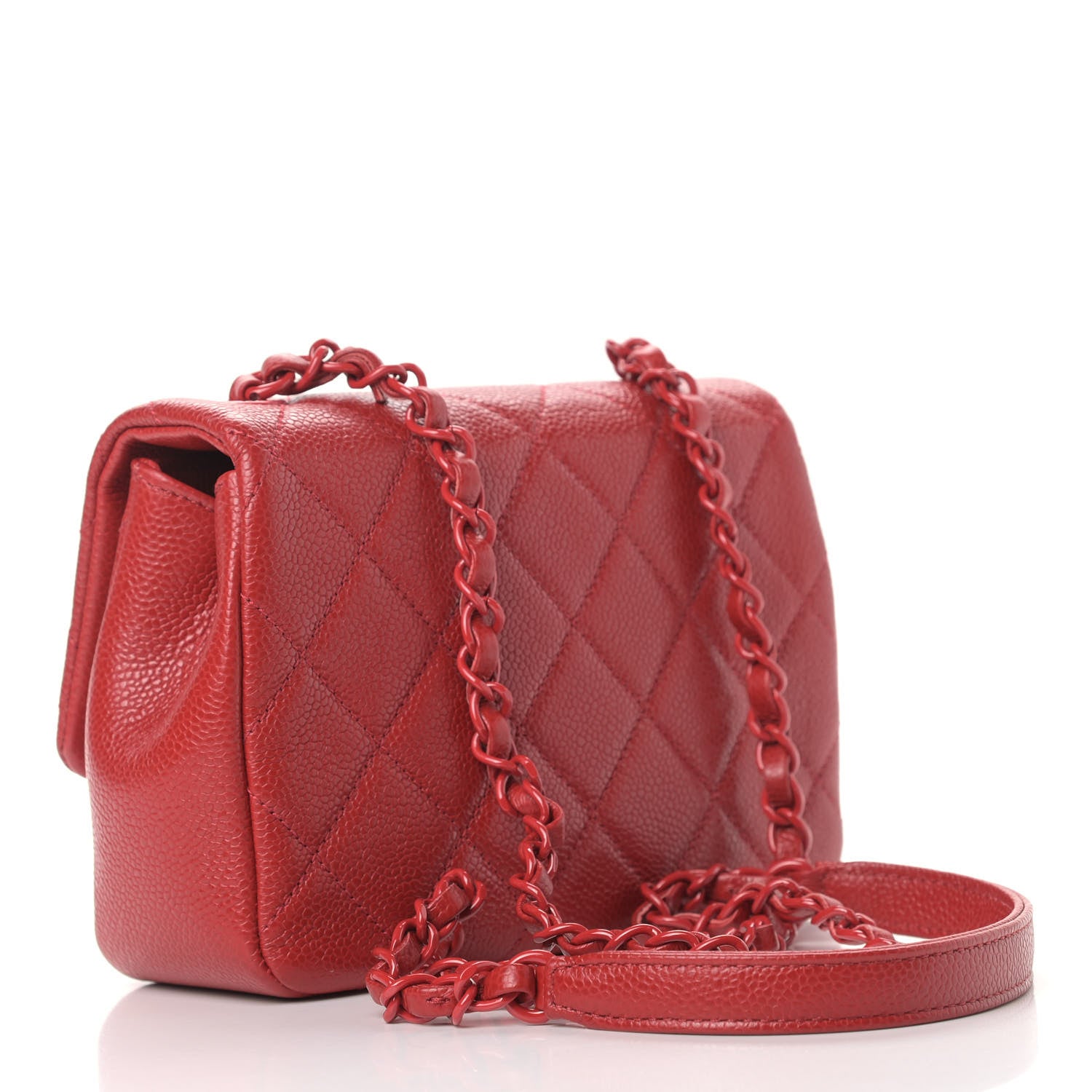 Chanel Caviar Quilted Mini Incognito Square Flap Red 2 of 9