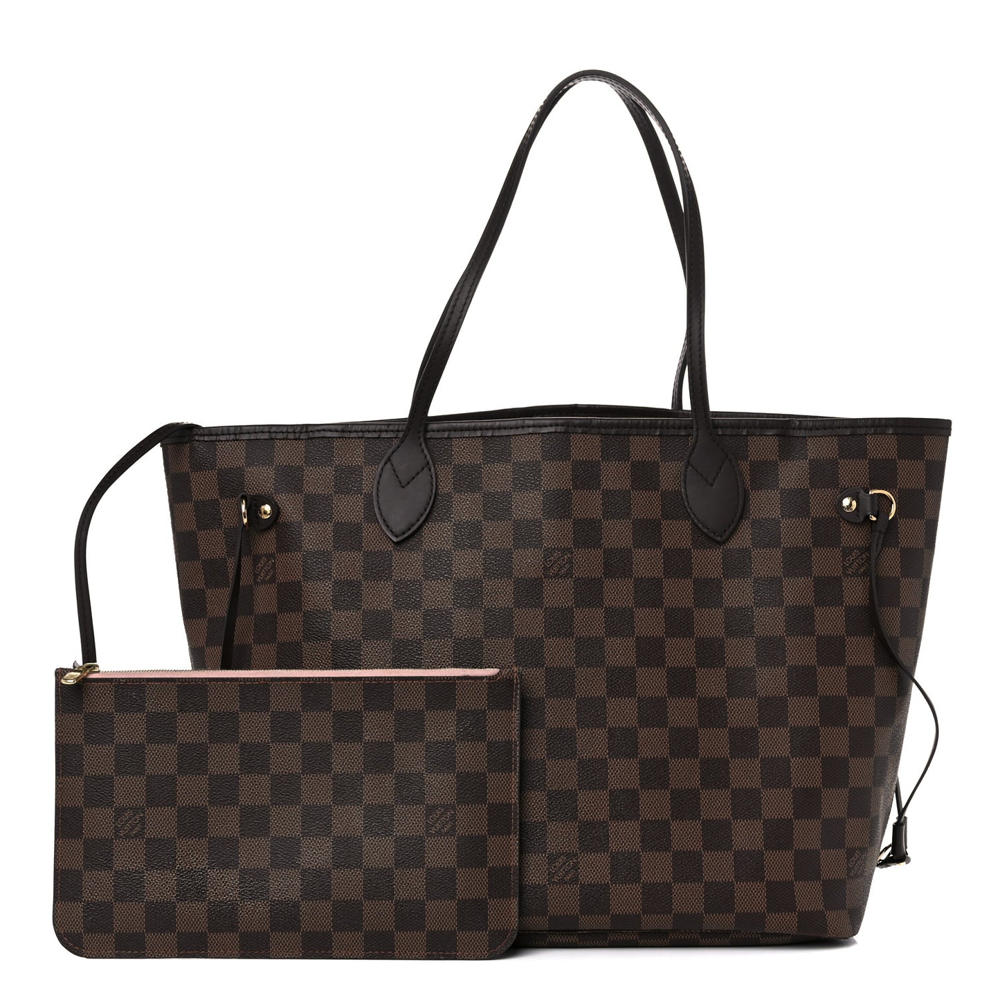Damier Ebene Neo Neverfull MM Rose Ballerine