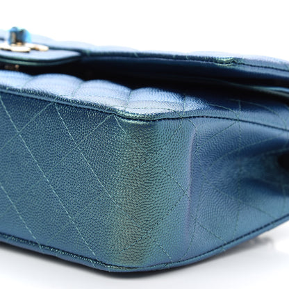 Chanel Iridescent Caviar Quilted Medium Double Flap Green 9 of 9