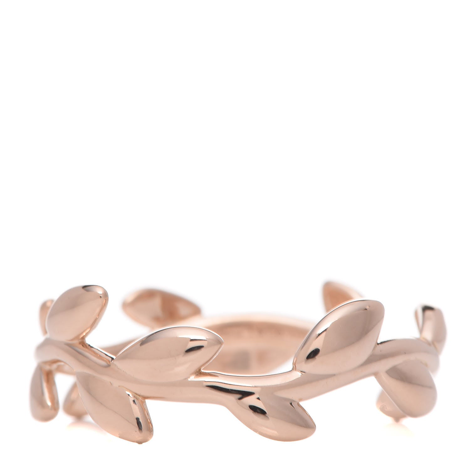 Tiffany 18K Rose Gold Narrow Paloma Picasso Olive Leaf Band Ring 52 6 1 of 4