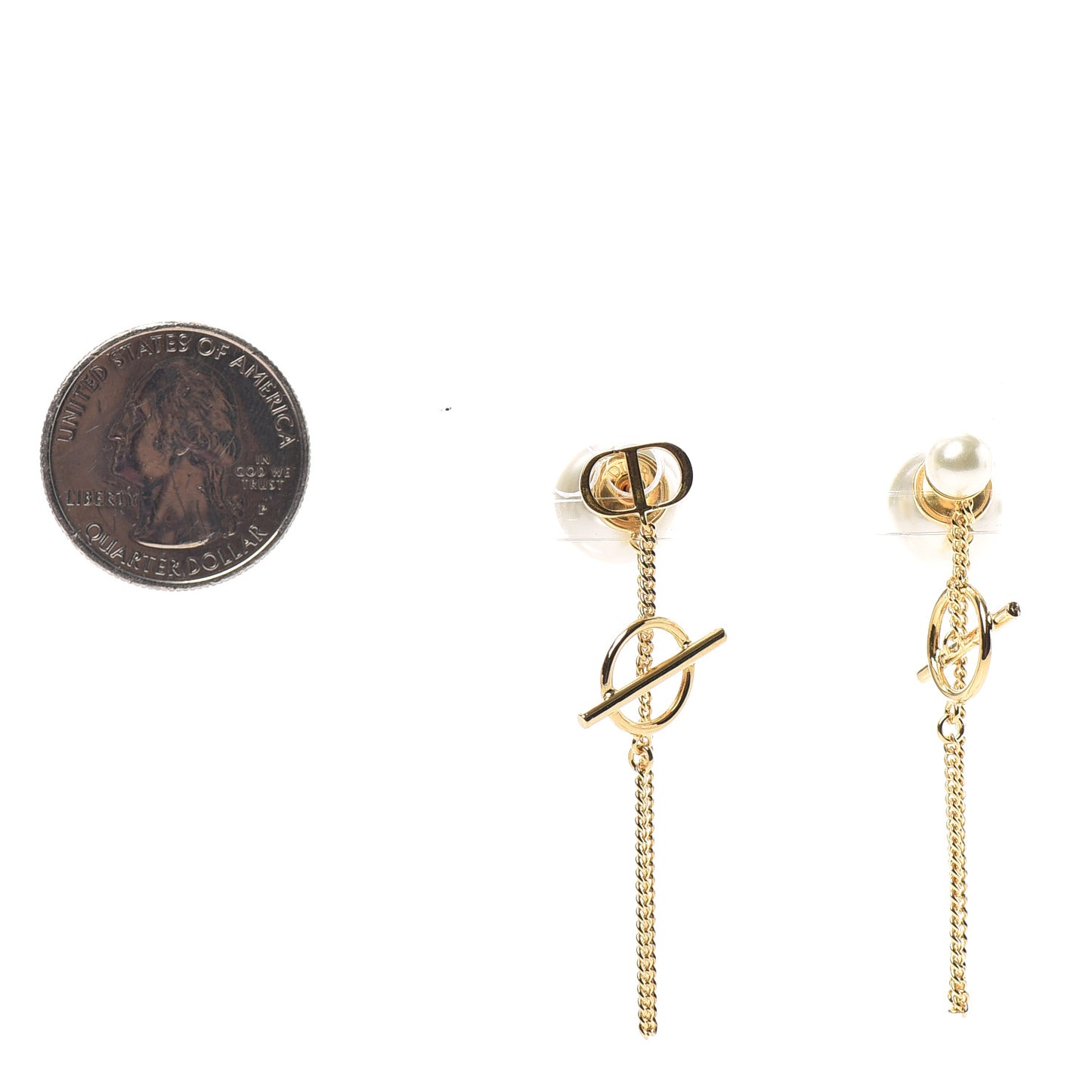 Pearl Tribales Earrings Gold White