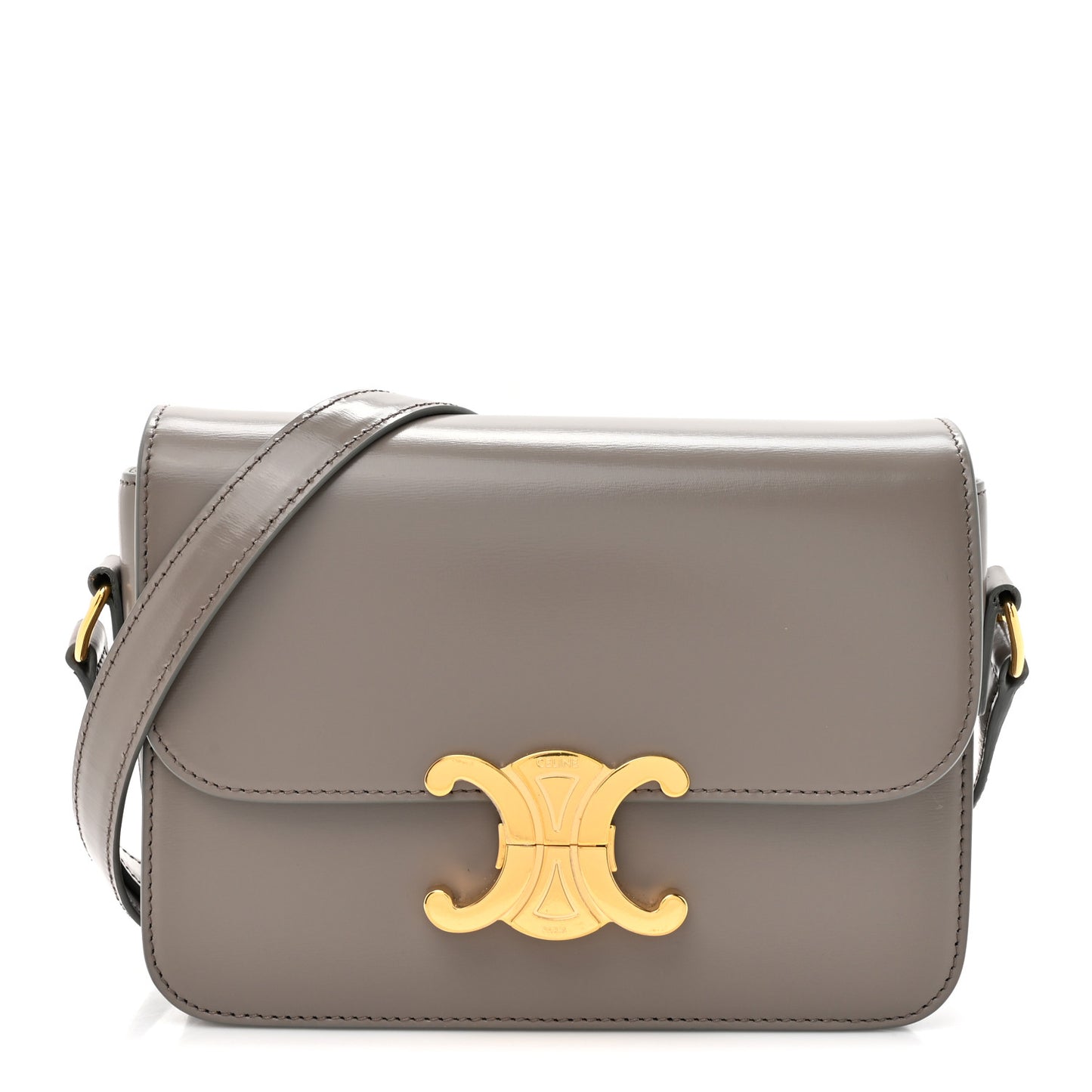 Shiny Calfskin Teen Triomphe Pebble