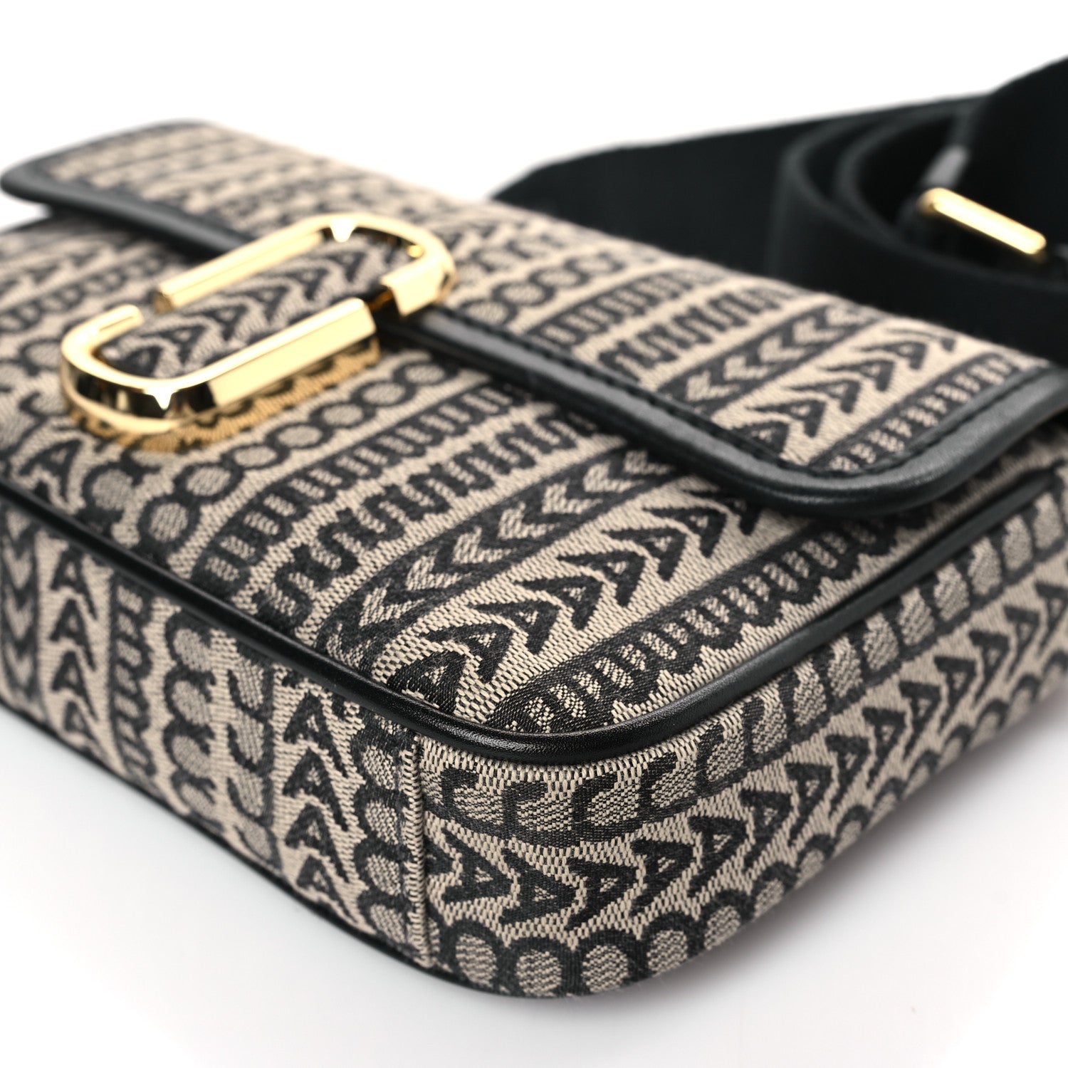 Marc Jacobs Cotton Jacquard The Monogram J Marc Shoulder Bag Beige Multi 9 of 9