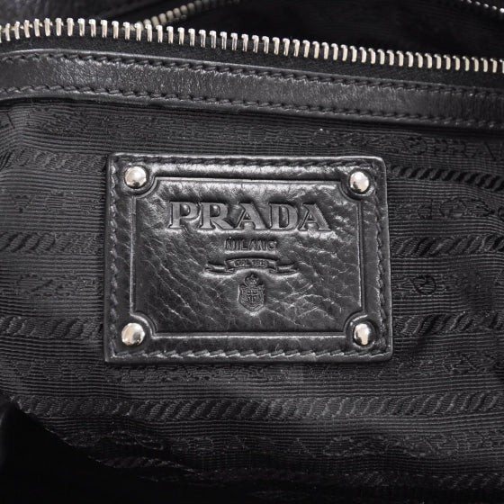 Leather Satchel Nero Black