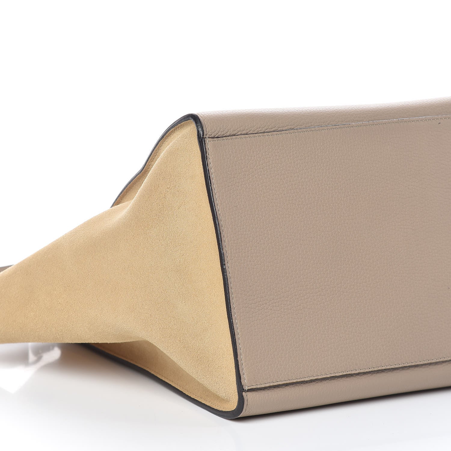 Celine Drummed Calfskin Suede Medium Trapeze Dune 6 of 10