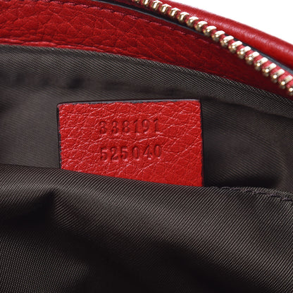 Gucci Pebbled Calfskin Soho Cosmetic Case Tabasco Red 7 of 9