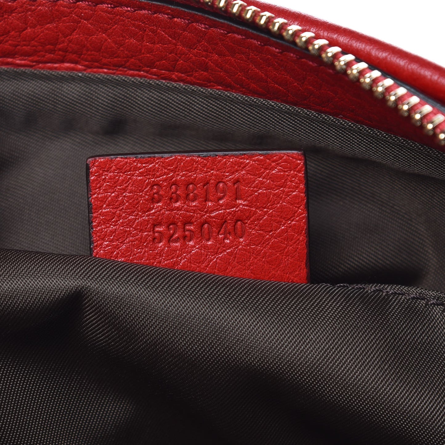 Pebbled Calfskin Soho Cosmetic Case Tabasco Red