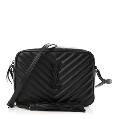 Saint Laurent Calfskin Matelasse Monogram Monochrome Lou Camera Bag Black 1 of 10