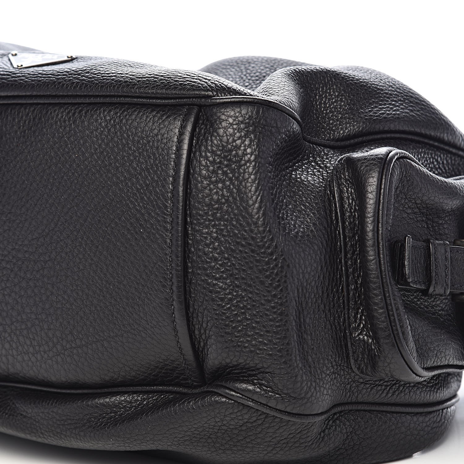 Prada Vitello Daino Drawstring Bucket Black 11 of 12