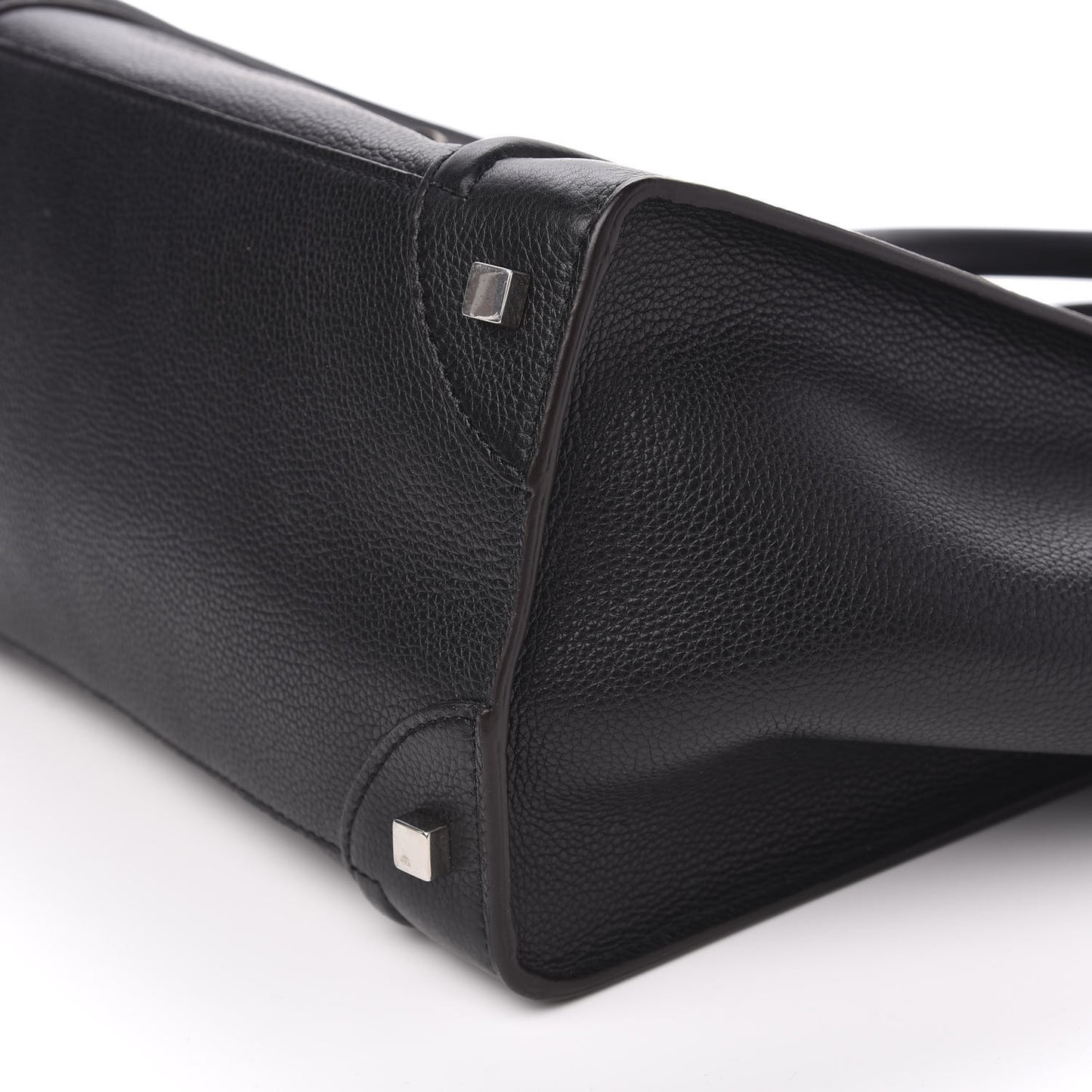 Drummed Calfskin Mini Luggage Black