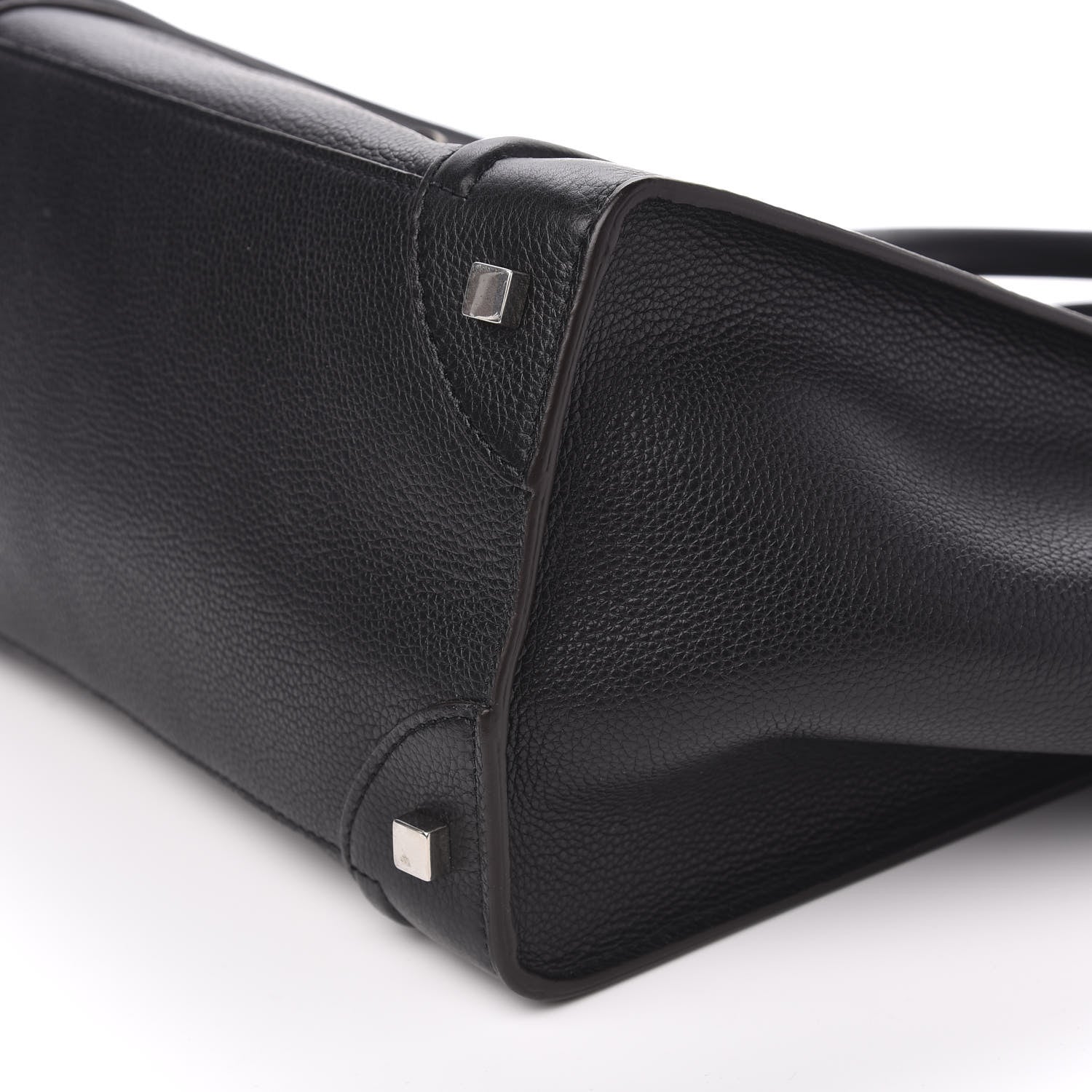 Celine Drummed Calfskin Mini Luggage Black 9 of 10