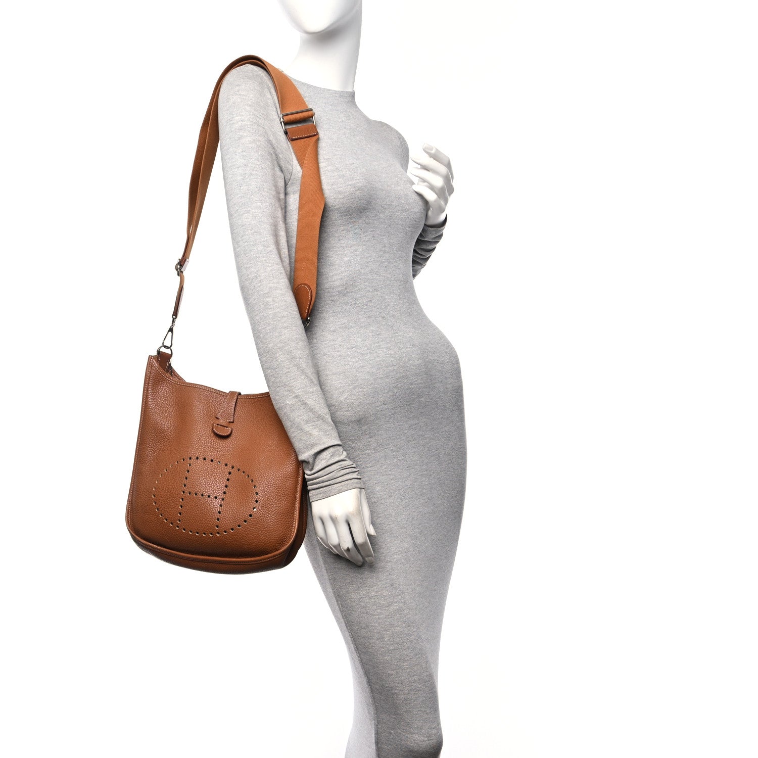 Hermes Taurillon Clemence Evelyne III PM Gold 2 of 20