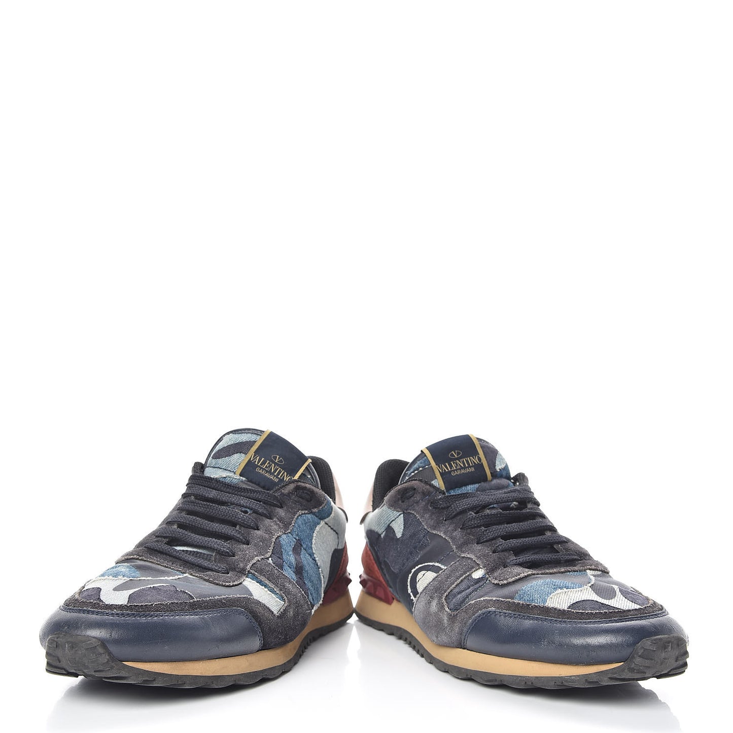 Denim Suede Camouflage Mens Rockrunner Sneakers 42 Multicolor