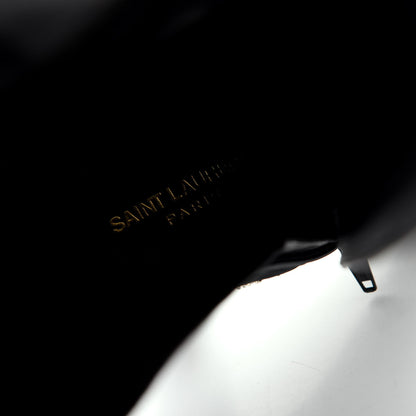 Saint Laurent Velvet Embroidered Claire Boots 37 Black 8 of 10