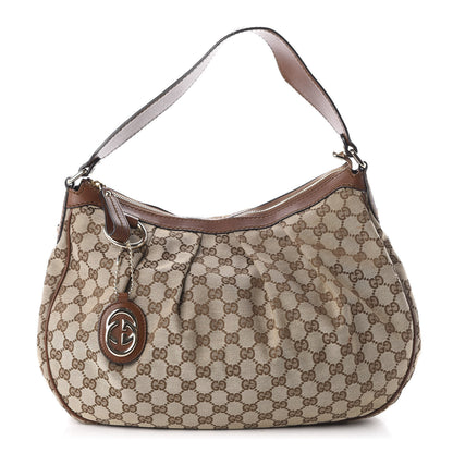 Gucci Monogram Medium Sukey Hobo Brown 1 of 11