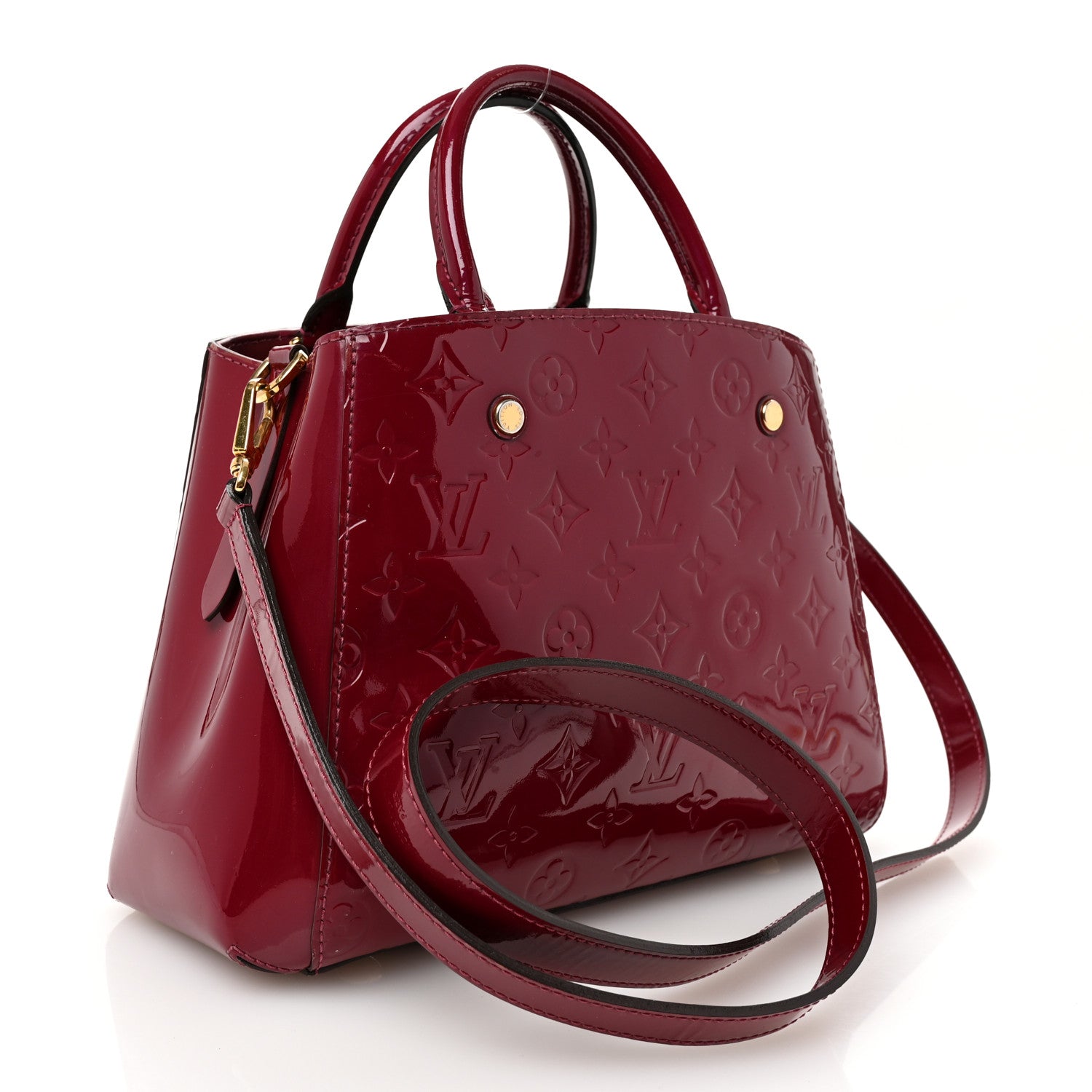 Louis Vuitton Vernis Montaigne BB Magenta 3 of 9