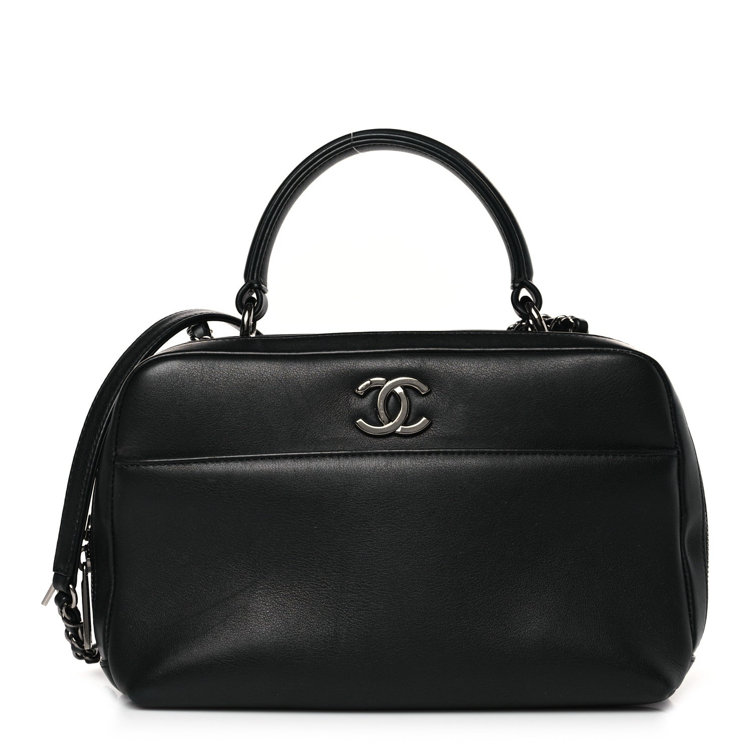 Chanel Calfskin Small Trendy CC Bowling Bag Black 1 of 9