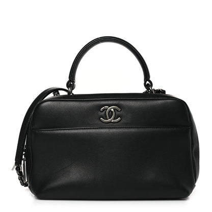 Chanel Calfskin Small Trendy CC Bowling Bag Black 1 of 9