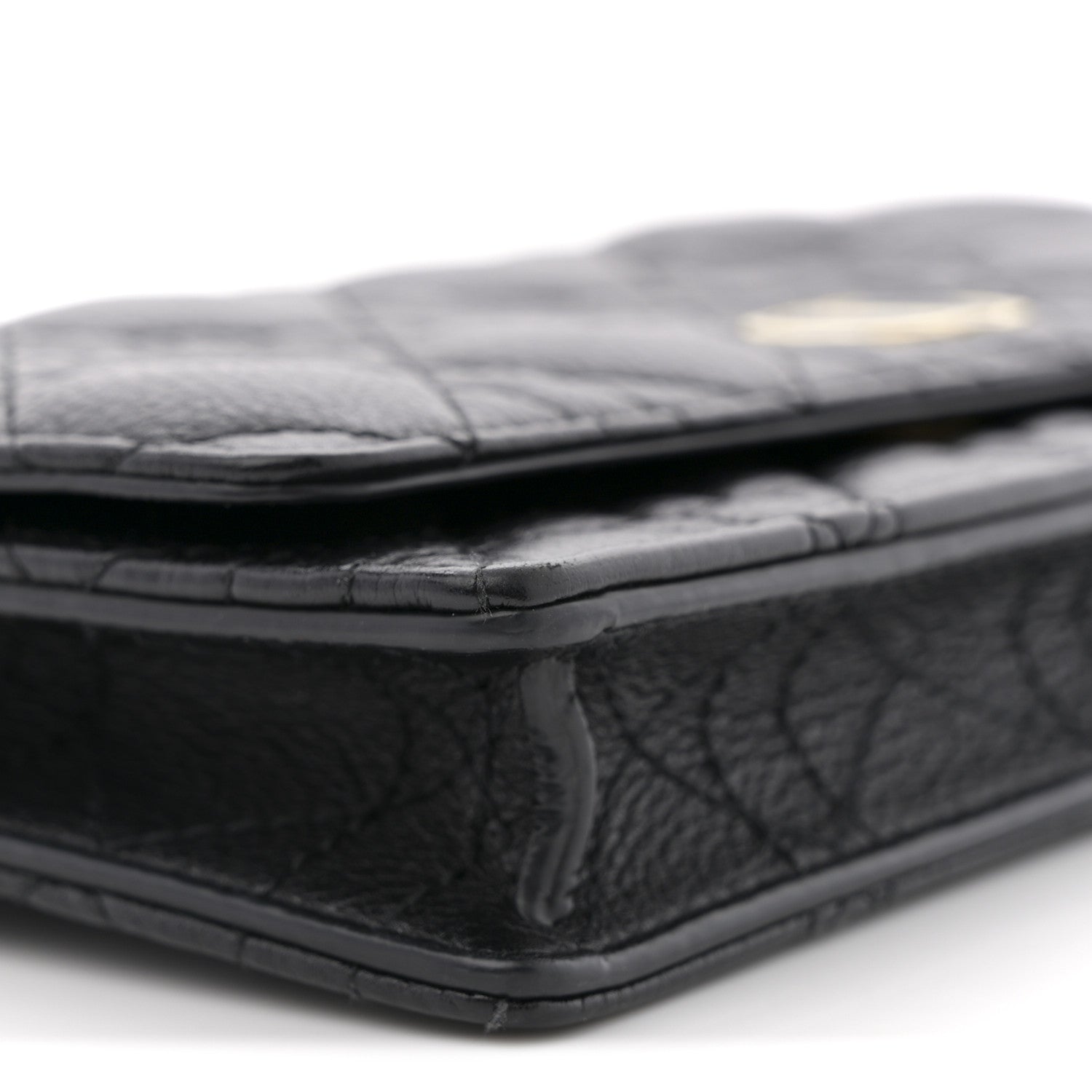 Christian Dior Supple Calfskin Cannage Caro Belt Pouch with Chain Black 9 of 12