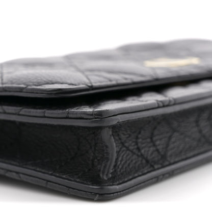 Christian Dior Supple Calfskin Cannage Caro Belt Pouch with Chain Black 9 of 12