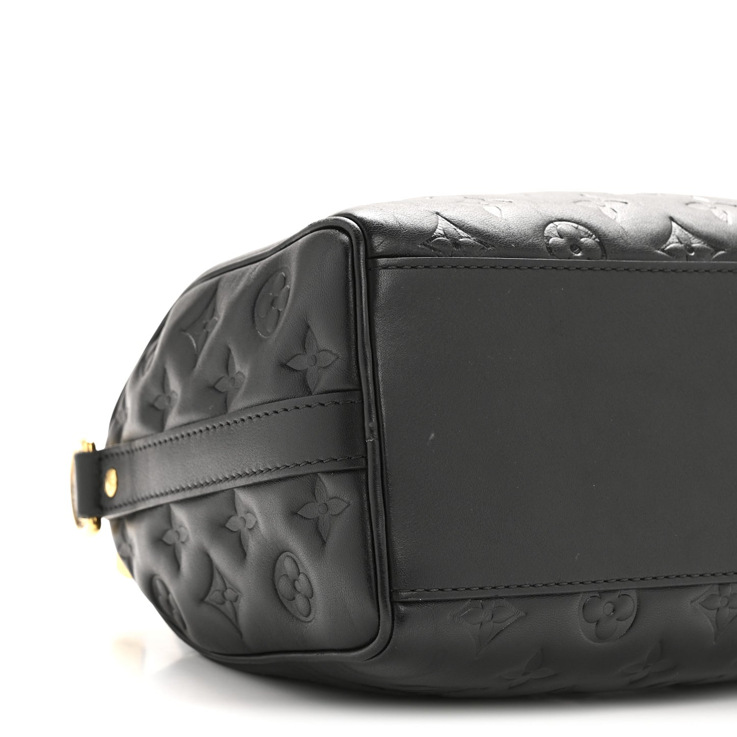 Lambskin Embossed Monogram Speedy 22 Bandouliere Black
