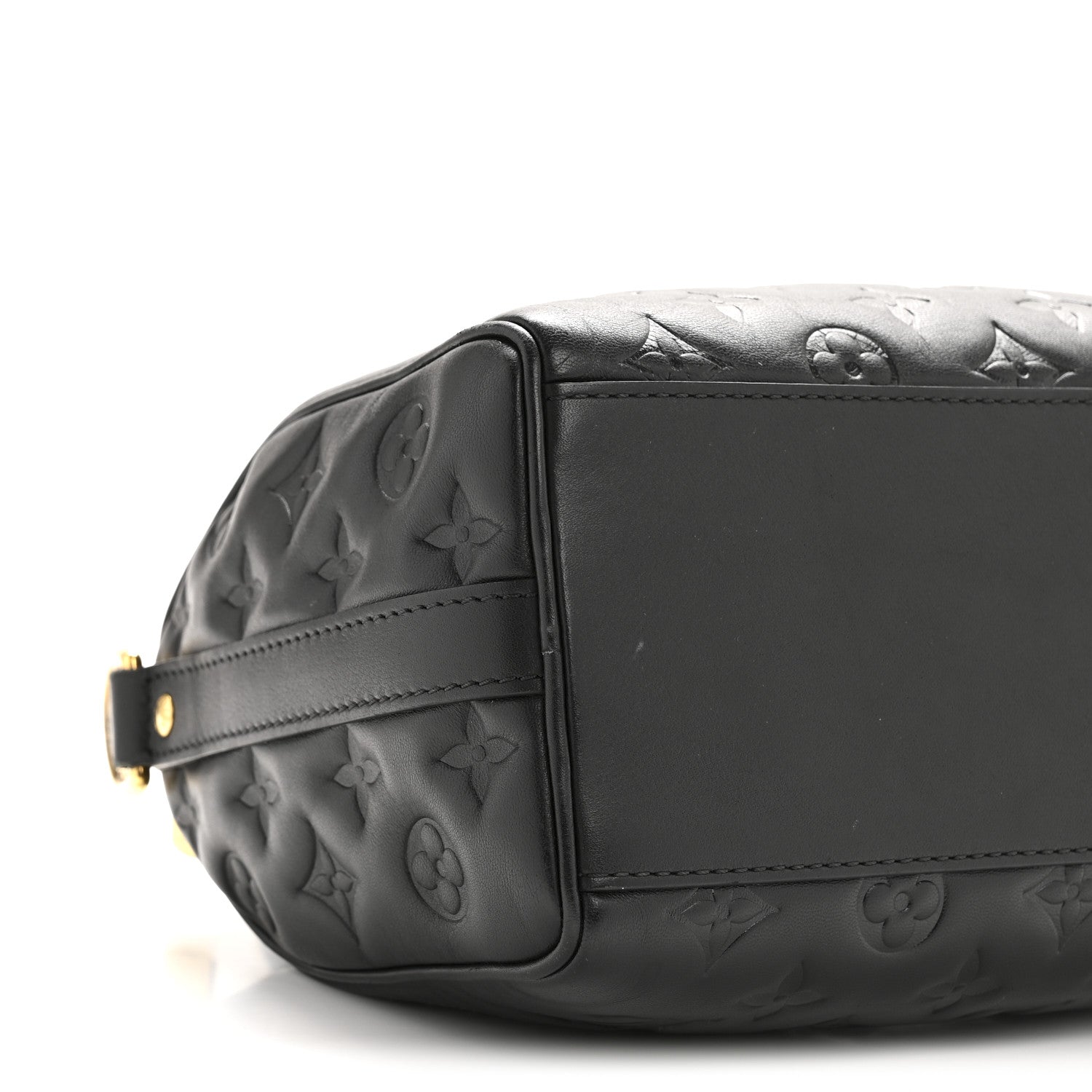 Louis Vuitton Lambskin Embossed Monogram Speedy 22 Bandouliere Black 8 of 12