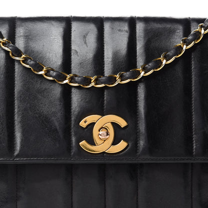 Chanel Lambskin Vertical Quilted Medium Single Flap Black 15 of 15