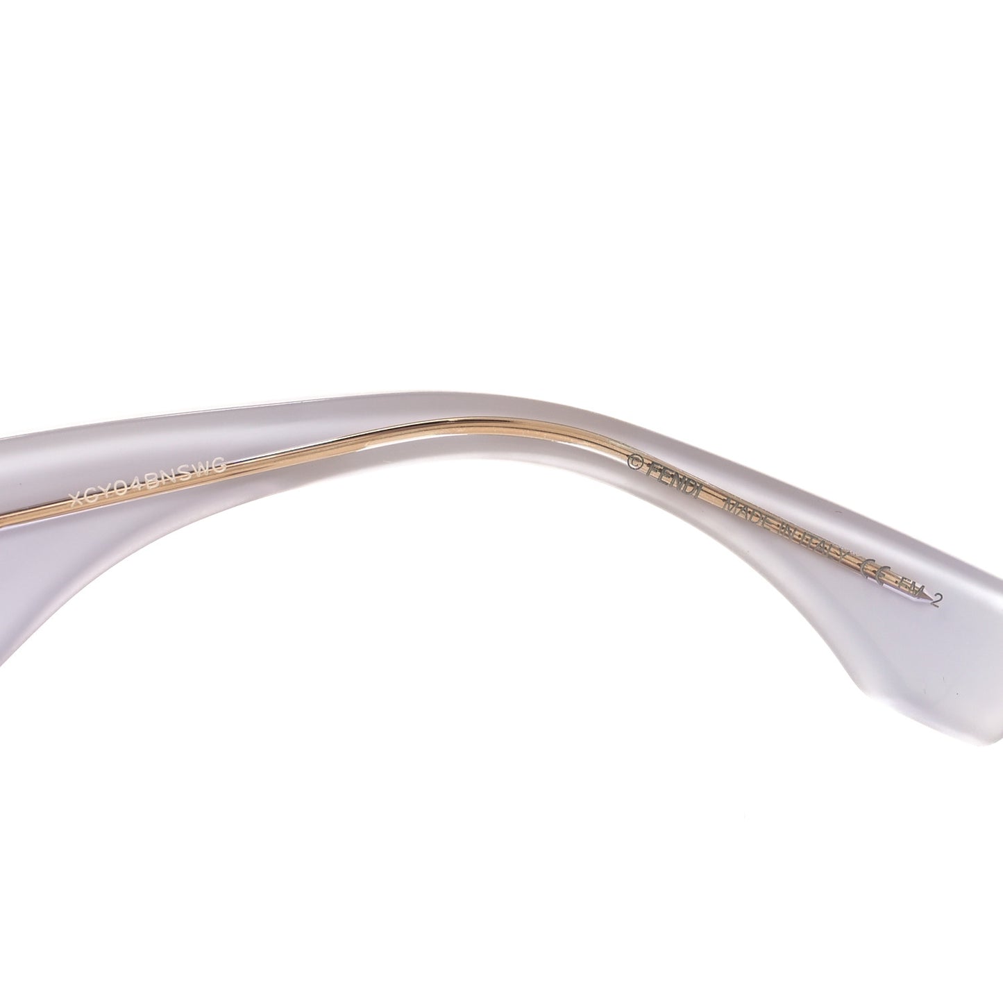 Acetate 53mm Sunglasses FF 0434/G/S White Gold