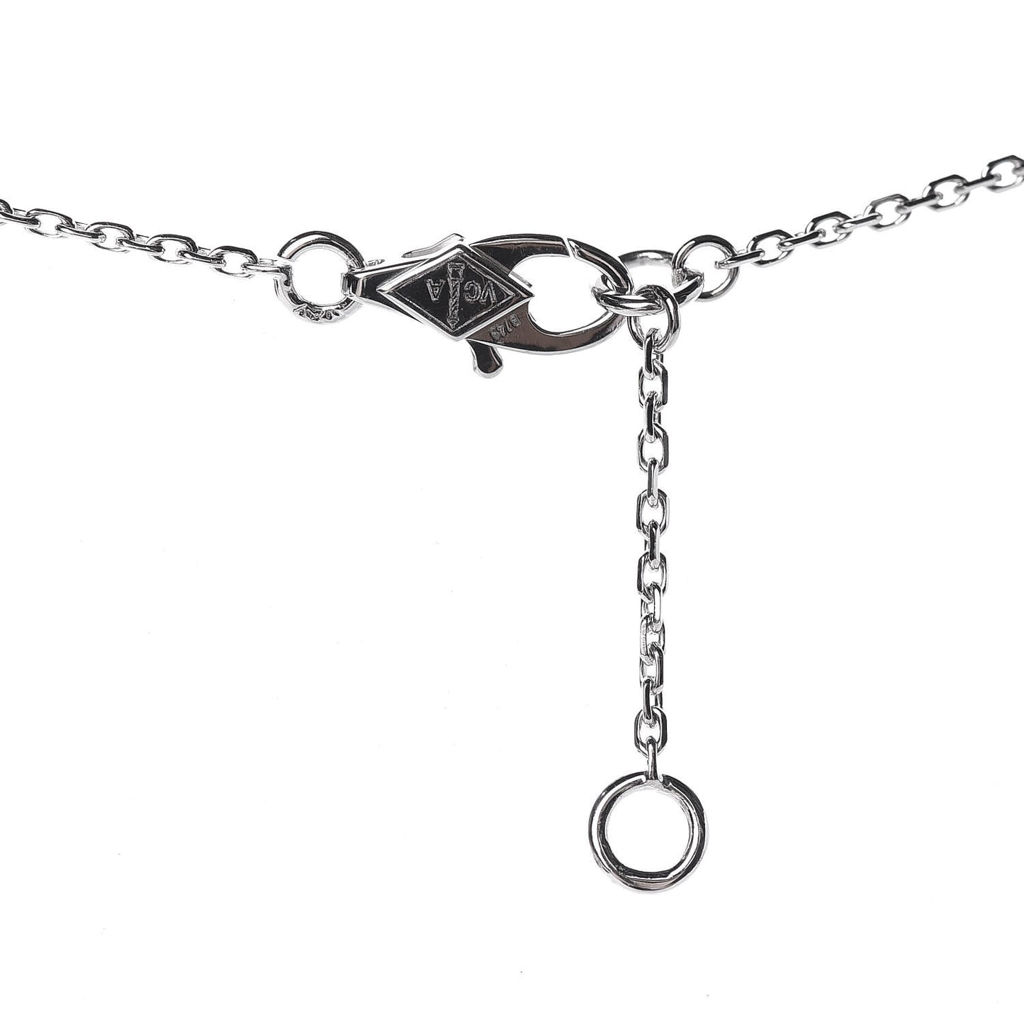 18K White Gold Diamond Mini Frivole Pendant Necklace