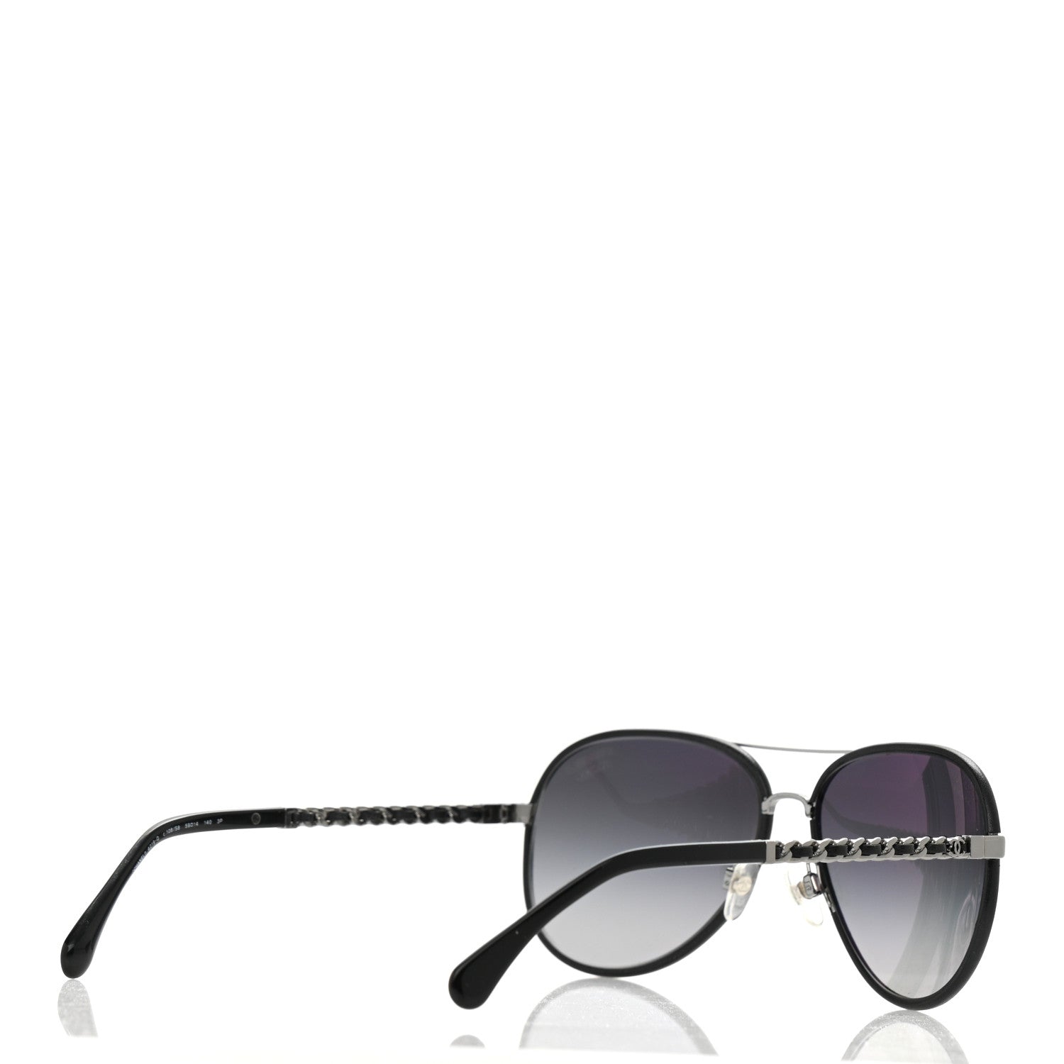 Chanel Polarized Pilot Winter Sunglasses 4219-Q Black 4 of 7
