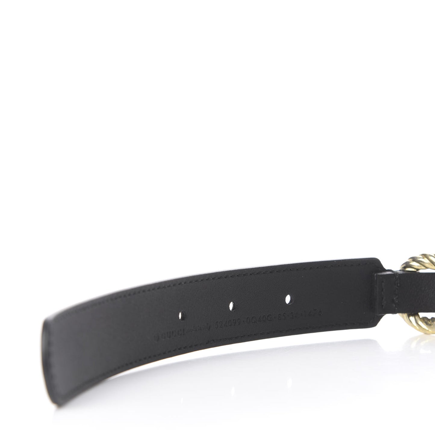 Calfskin Torchon Double G Chain 25mm Belt 85 34 Black
