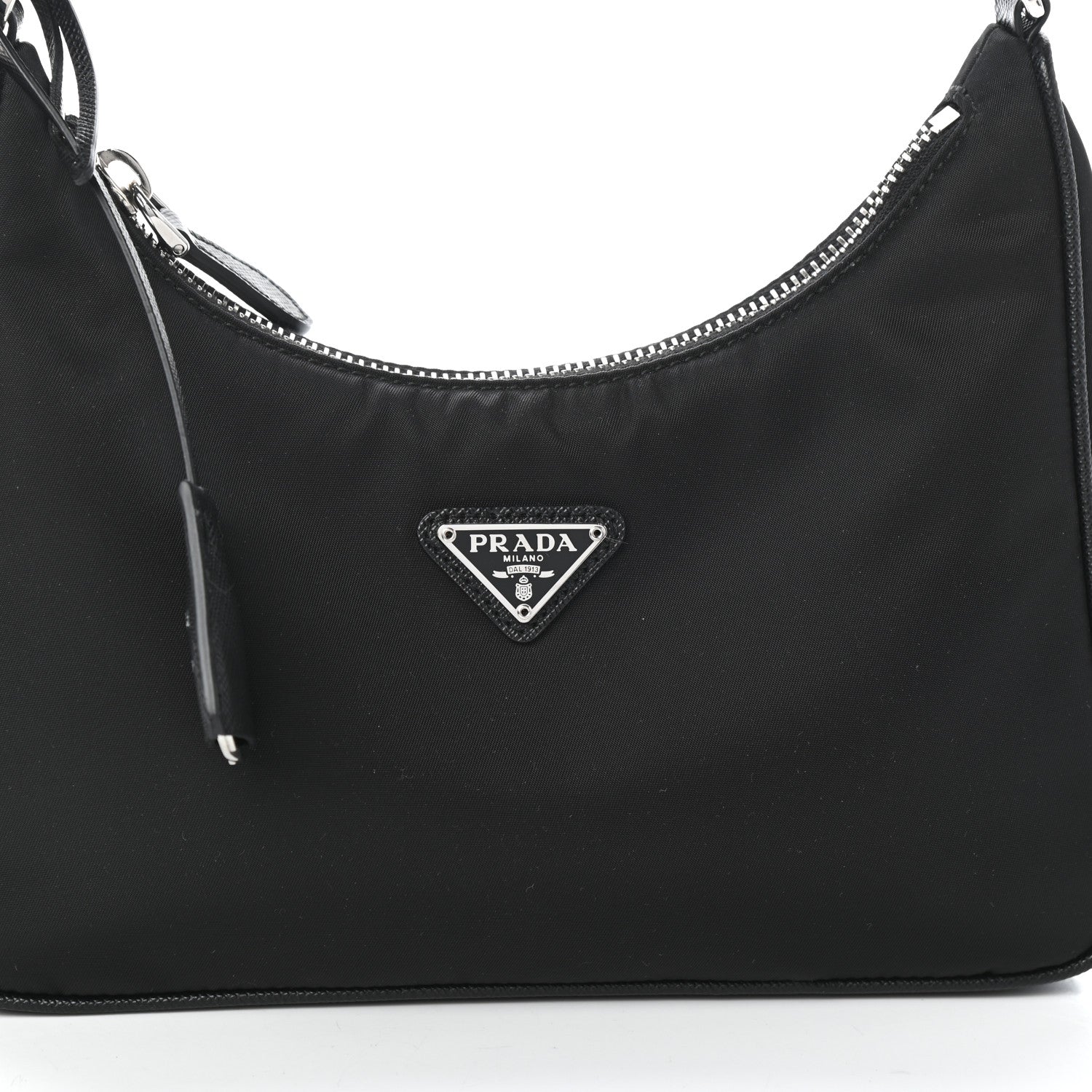 Prada Tessuto Nylon Saffiano Mini Re-Edition 2005 Bag Black 7 of 10