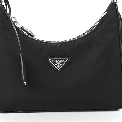 Prada Tessuto Nylon Saffiano Mini Re-Edition 2005 Bag Black 7 of 10