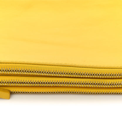 Celine Lambskin Small Trio Crossbody Bag Fluo Yellow 16 of 16