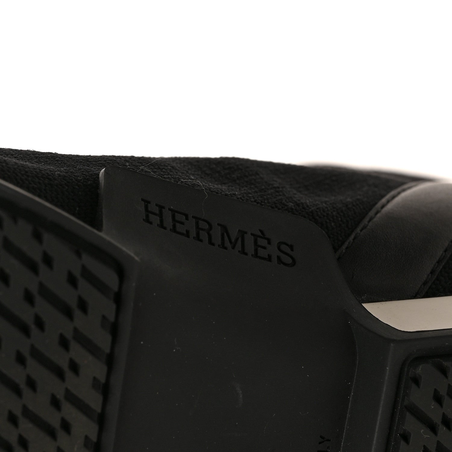 Hermes Mesh Calfskin Suede Soft Sneakers 45 Black 6 of 8