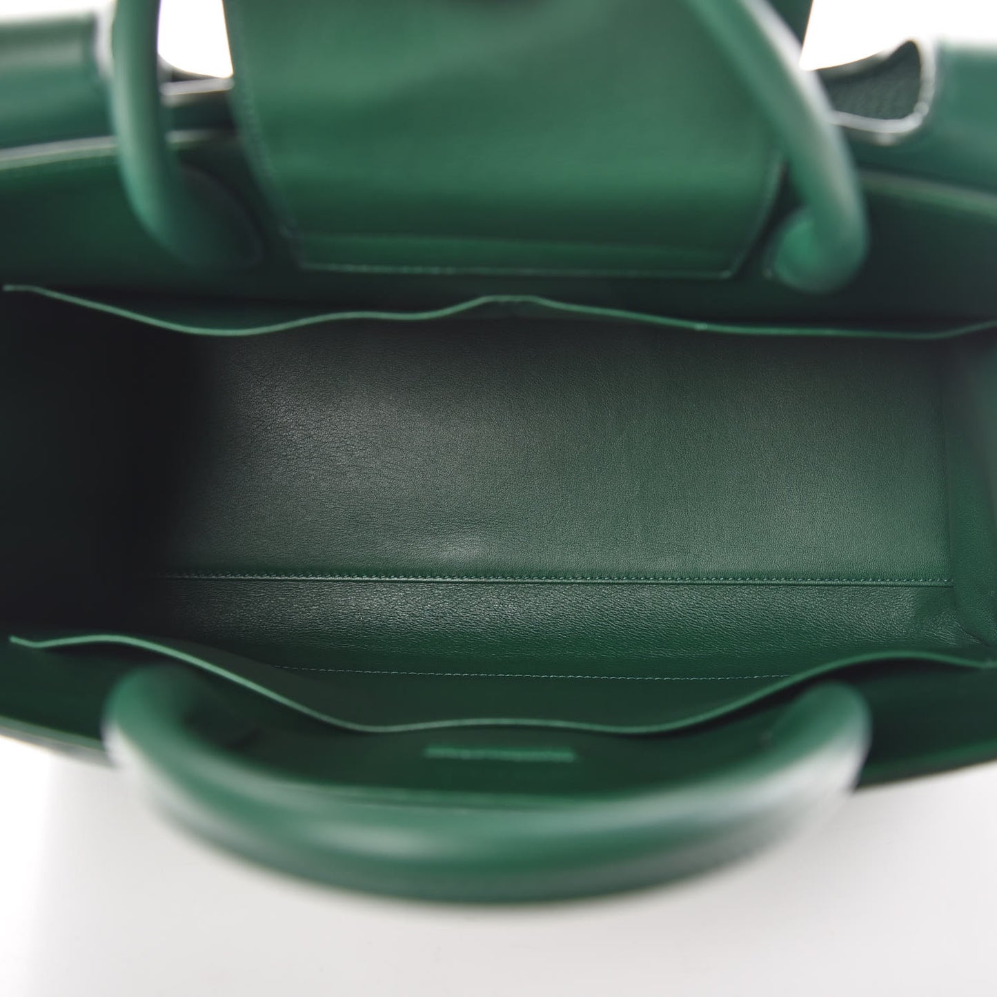 Grained Calfskin Medium Diorever Flap Green