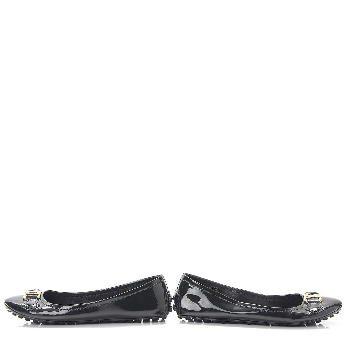 Patent Calf Oxford Ballerina Flats 36 Black