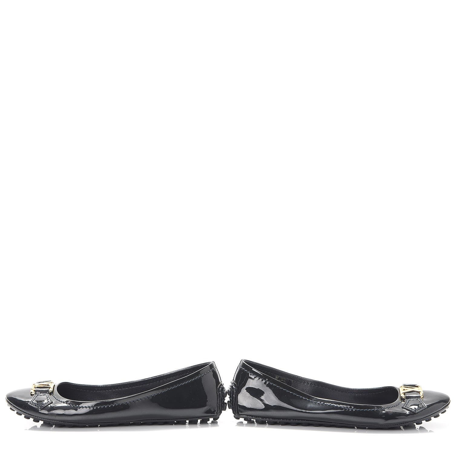 Louis Vuitton Patent Calf Oxford Ballerina Flats 36 Black 5 of 12