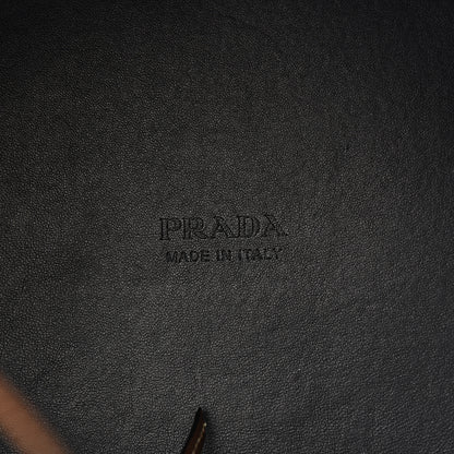 Prada City Calfskin Knotted Rope Bucket Bag Cognac 6 of 9