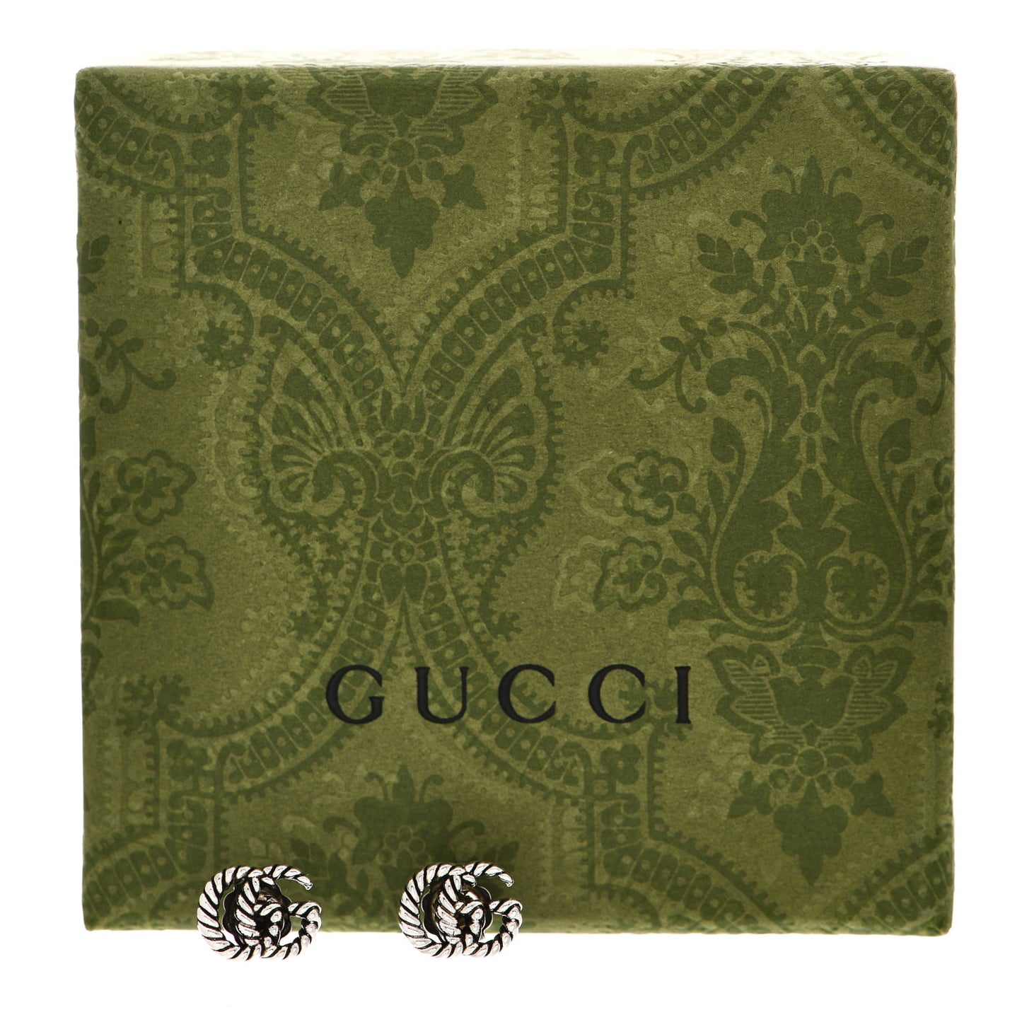 Sterling Silver Torchon Double G Earrings