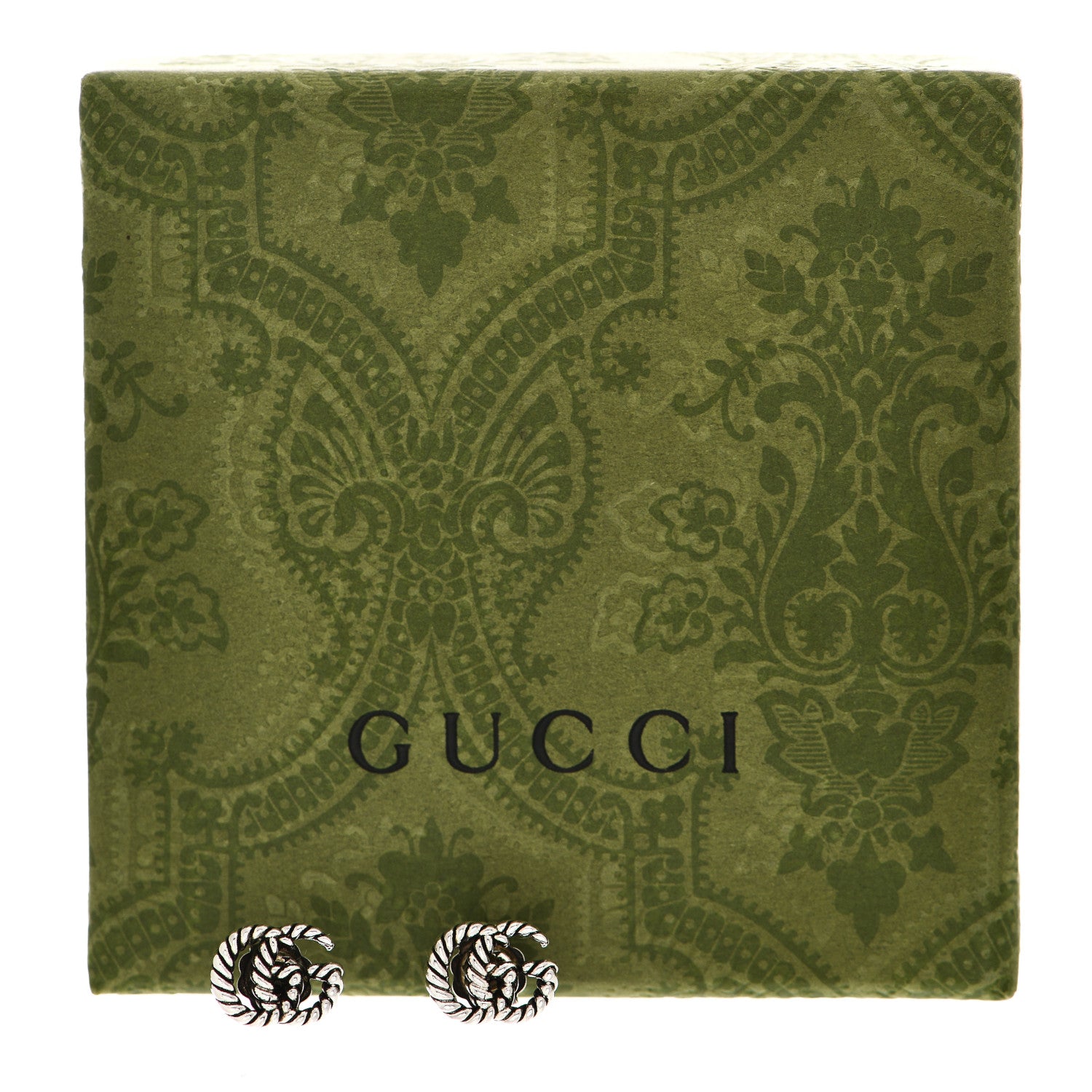 Gucci Sterling Silver Torchon Double G Earrings 6 of 6